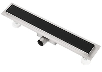 ODPŁYW LINIOWY 70 CM NISKI SYFON CZARNY ROYAL