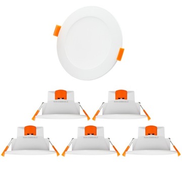 6* Lampy Sufitowe Wpuszczane LED 10W IP44 90~105MM