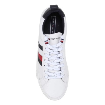 BUTY MĘSKIE TOMMY HILFIGER SKÓRZANE BIAŁE ROZM. 44