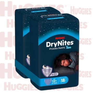 Трусики-підгузки Huggies DRYNITES Boy розмір 13+ (48-60 кг) 18 шт.