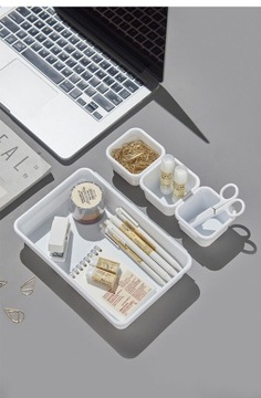 Набор органайзеров на 8 ящиков, белые столовые приборы