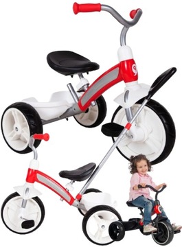 PIERWSZY ROWEREK ELITE+ RED trójkołowy rower dla dzieci 2 3 4 lat latka