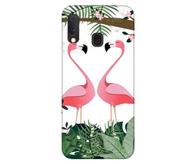 Etui pokrowiec do Samsung Galaxy A20e Flamingi lat