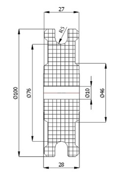 РОЛИК РОЛИК 100 мм ВЕРЕВКА ВЕРЕВКА с отверстием 10 мм 10 БЛОКОВ