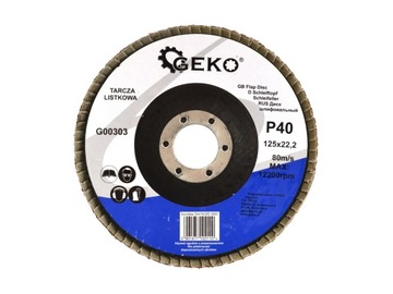 TARCZA LISTKOWA GEKO 125mm P40