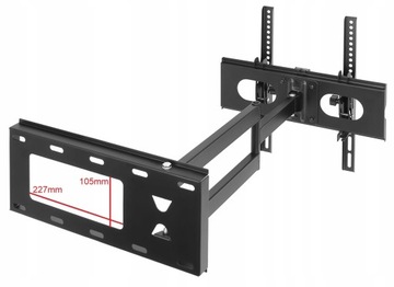 Długie ramię 64cm UCHWYT WIESZAK TELEWIZORA TV 32-64 cali Obrót 90 stopni