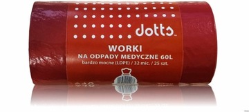 Worki na odpady MEDYCZNE 60 L 25szt., DOTTS