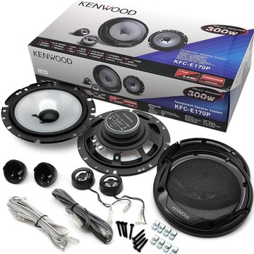 MOCNE GŁOŚNIKI SAMOCHODOWE KENWOOD 165MM 300W 16,5CM DO TOYOTA AYGO AURIS
