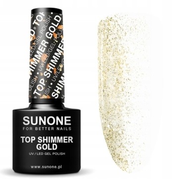 SUNONE TOP NO WIPE - SHIMMER GOLD UV/LED 5 ml