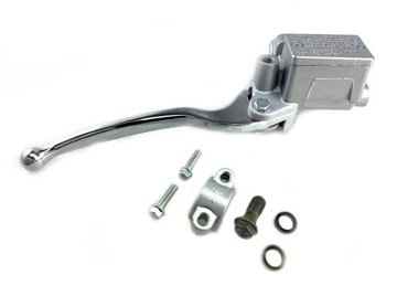 Главный тормозной цилиндр правый, ХРОМ, гнездо для зеркала, резьба М10, ручка, рычаг