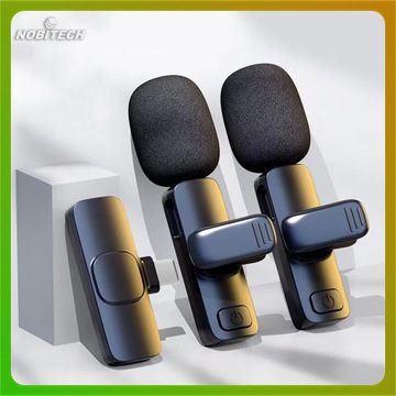 MIKROFON BEZPRZEWODOWY KRAWATOWY DO TELEFONU MINI USB-C 2 SZTUKI ZESTAW