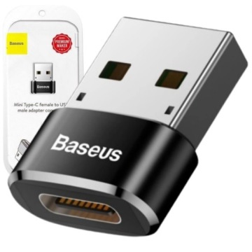 Переходник Baseus Mini USB-C на USB-A — черный
