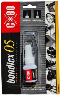 CX80 BONDICX 05 KLEJ CYJANOAKRYLOWY 5G DO PLASTIKU SKÓRY GUMY I CERAMIKI