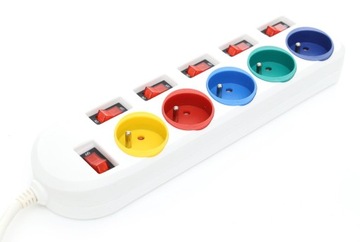 Ленточный удлинитель 5 м, розетки 5 шт.