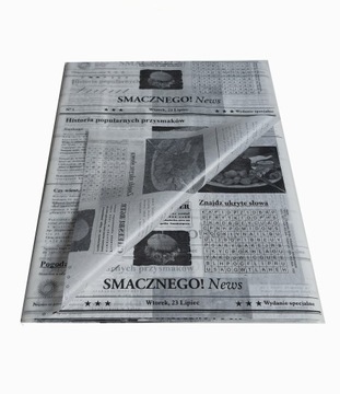 PAPIER PAKOWY BIAŁY GAZETA ARKUSZ 30x40cm 100szt