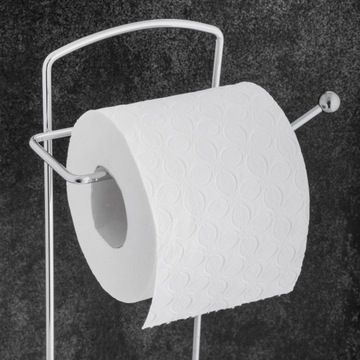 СЕРЕБРЯНАЯ ЩЕТКА ДЛЯ ТУАЛЕТА - БЕЛАЯ ПОЛОЧКА ДЛЯ ТУАЛЕТНОЙ БУМАГИ