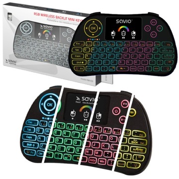Klawiatura Bezprzewodowa Touchpad Pilot Myszka TV Smart Konsole SAVIO KW-03