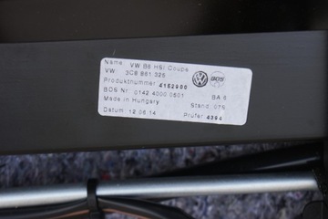 GD VW PASSAT CC ROLETA ELEKTRICKÁ POLIČKA MODUL
