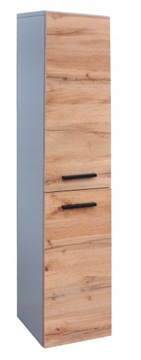 SŁUPEK WISZĄCA SZAFKA ŁAZIENKOWA 140 CM DĄB WOTAN
