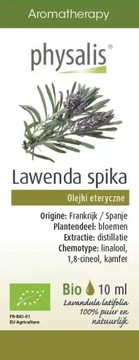 Olejek Eteryczny Lawenda Szerokolistna (Spijklavendel) Bio 10 Ml - PHYSAL