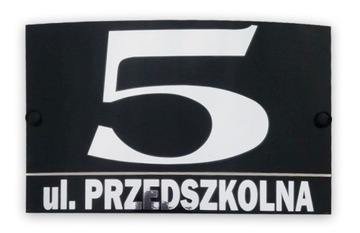 Tabliczka adresowa z nazwą Numer na dom