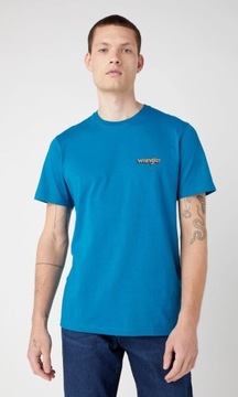 Wrangler GRAPHIC LOGO TEE Ocean Depths KOSZULKA T-SHIRT MAŁE LOGO M