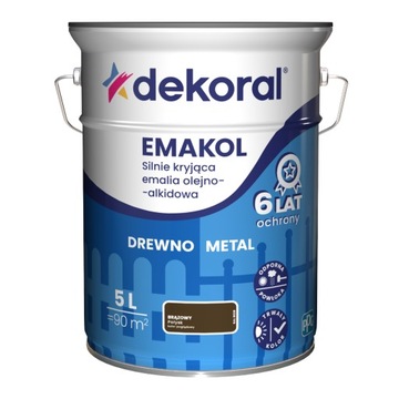 Emalia drew met EMAKOL STRONG brązowy 5L