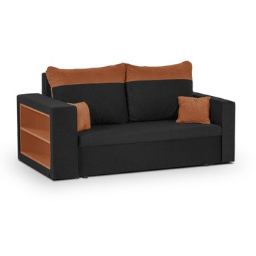 Sofa kanapa 2 os z funkcją spania PABLO1 czarna