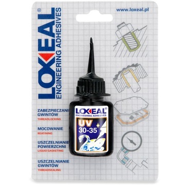 KLEJ UV DO SZKŁA METALU ODPORNY NA WILGOĆ WYSOKA LEPKOŚĆ 30-35 10 ml LOXEAL