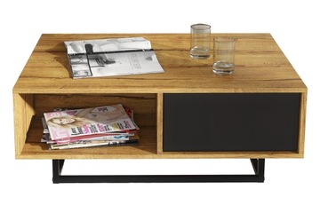STOLIK KAWOWY SZAFKA LOFT RETRO DĄB/CZARNY LFT201