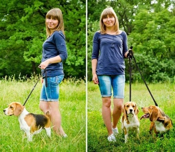 SMYCZ TRENING DLA PSA REGULOWANA DŁUGA TAŚMOWA 5m