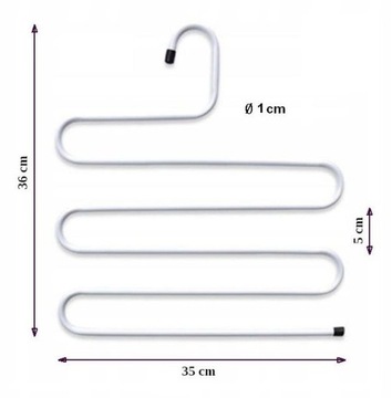 СТАЛЬНАЯ ВЕШАЛКА ДЛЯ БРЮК И ГАЛСТУКОВ ДЛЯ ШКАФА