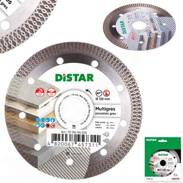 TARCZA DIAMENTOWA DO CIĘCIA PORCELANY I GRESU DISTAR MULTIGRES 125 mm