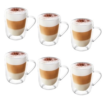 THERMAL LATTE GLASSES стаканы для кофе, чая, набор стаканов 6x0,3л