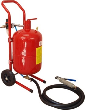 СИФОННАЯ ПЕСОЧНАЯ МАШИНА 19Л МОБИЛЬНАЯ НА КОЛЕСАХ + МАСКА + 16 НАСАДОК - САМАЯ МОЩНАЯ