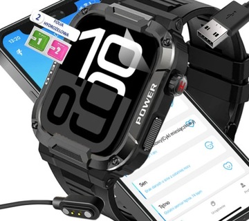 SMARTWATCH Zegarek SMARTBAND PULS KROKI PL ROZMOWY