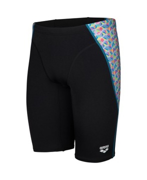 Spodenki treningowe Arena STARFISH SWIM JAMMER BLACK-WHITE MULTI 100