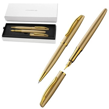 ZESTAW PIÓRO WIECZNE + DŁUGOPIS JAZZ NOBLE GOLD ETUI