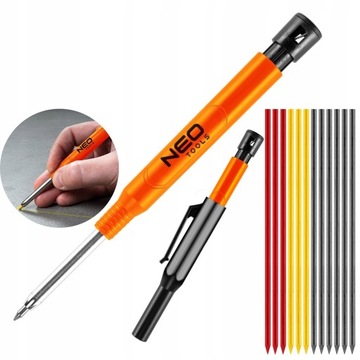 МЕХАНИЧЕСКИЙ КАРАНДАШ NEO SKYLEN СО СТИЛЯМИ И ТОЧИЛКОЙ ОРАНЖЕВЫЙ 13-816