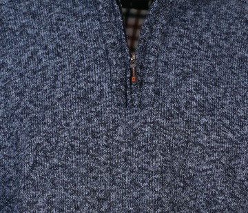 СВИТЕР МУЖСКОЙ ПОЛУТАЛЛЕТ С ВОРОТНИКОМ СТОЙКОЙ И МОЛНИЕЙ, С ФЛИСОВЫМ УТЕПЛИТЕЛЕМ, 3XL