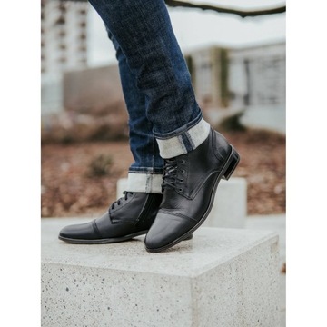 Мужские кожаные ботинки челси 287D ŚW черные 39