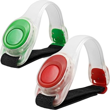 Odblaskowa opaska pasek LED czerwony