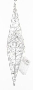 ПОДВЕСНОЙ СВЕТОДИОДНЫЙ ОРНАМЕНТ С СЕРЕБРЯНОЙ ЗВЕЗДОЙ 40 СМ