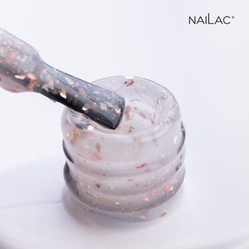 Glammy Base Milk&Powder 2в1 каучуковая база, база и цвет с фольгой NaiLac 7мл