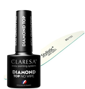 CLARESA TOP DIAMOND NO САЛФЕТКА ДЛЯ ГИБРИДНОГО ЛАКА ДЛЯ НОГТЕЙ 5г