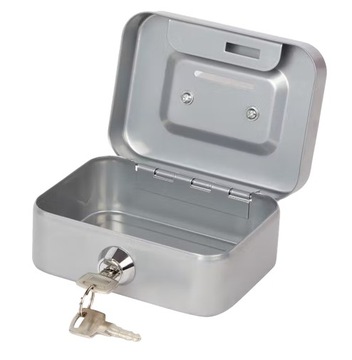 МЕТАЛЛИЧЕСКАЯ ДЕНЕЖНАЯ КОРОБКА СЕЙФ КЛЮЧ-КОПИЛКА