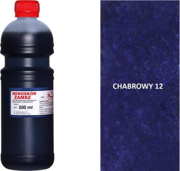 CHABROWA FARBA DO SKÓRY ZAMSZOWEJ LAKIER PŁYN +500