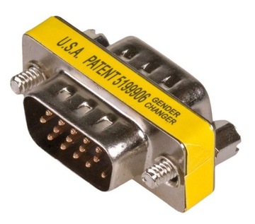 Adapter złącze 2x wtyk DB15 VGA HDDB M-M