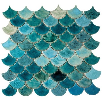 Rybia Łuska - zestaw płytek kolorowych ceramicznych -Śródziemnomorska Bryza
