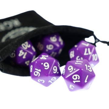 RPG PURPLE RPG DICE ДВАДЦАТИГРАННЫЕ КУБИКИ K20